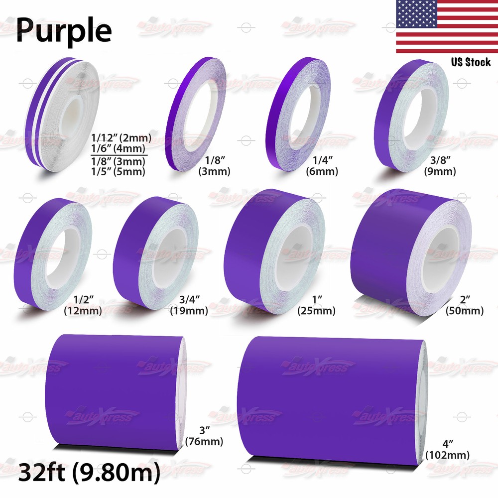 PURPLE Roll Vinyl Pinstriping Pin Stripe Car Motorcycle Line Tape Decal Stickers