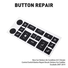 Set Fits Cadillac 2007-2014 Escalade A/C Climate Decal Button Repair Sticker Kit