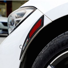2PCS Carbon Fiber Car Wheel Eyebrow Arch Trim Lips Fender Flares Protector Strip