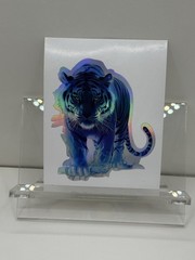 BLUE TIGER Multicolor LED Holographic Rainbow Metallic 3” Vinyl Decal Sticker