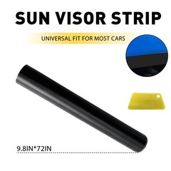 10″ x 60″ Sun Strip Tint Matte Black Vinyl Sun Visor Decal Windshield Protection