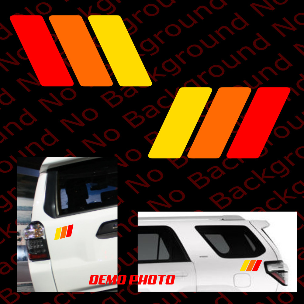 Racing Stripes Vinyl Decal Fits RETRO Golf Cart 4RUNNER Tacoma Tundra TY009