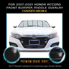 For 2017-2021 Honda Accord Front Bumper Grille V1 Graphic Decal Glossy Vinyl