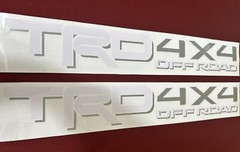TRD 4×4 OFF ROAD DECALS Toyota Tacoma Tundra Vinyl Stickers Decals White Silver