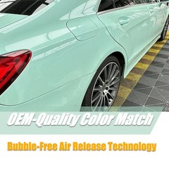 60″x50FT Crystal Mint Green PET Car Wrap Glossy Vinyl Roll Air Release No Bubble