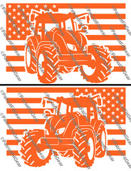 American Farmer,Heart Of Our Nation,Dairy Farm,Farming,Tractor,Flag,Vinyl Decal