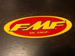 FMF Racing Exhaust Systems Sticker Approx Size 3-5/8”X 1” Glossy Finnish.