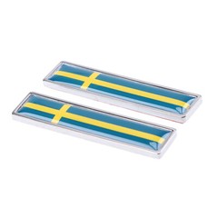 Badge Emblem Sticker Car Auto Rear Trunk Alloy Decal Sweden Swedish Decor Flag