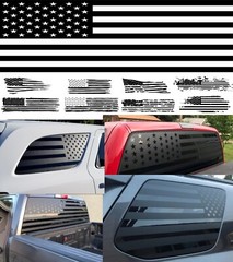 reg LARGE AMERICAN FLAG vinyl decal graphics on ROOF HOOD TAILGATE truck or car