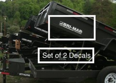 BRI-MAR Trailers OEM Replacement TRAILER DECAL Stickers – SET OF 2 – 24” White