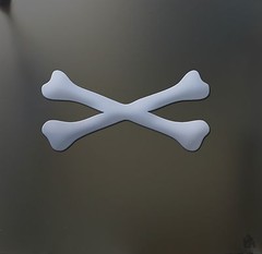 iPhone 6, 6+ iPhone 5 6s 5s 4s crossbones sticker skin decal Funny chrome