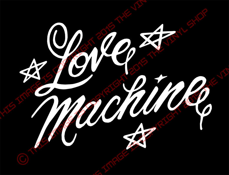 x1 “Love Machine” Cheech & Chong Up In Smoke, Chevrolet Impala 1/4 window decal