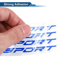 4 Pcs Square Wheel Rim Decal Stripe Reflective Wheel Decals Stickers Blue PET