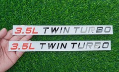 Set of 2 Vinyl 3.5L Twin Turbo Decal Truck Hood Left Right Side Sticker Black