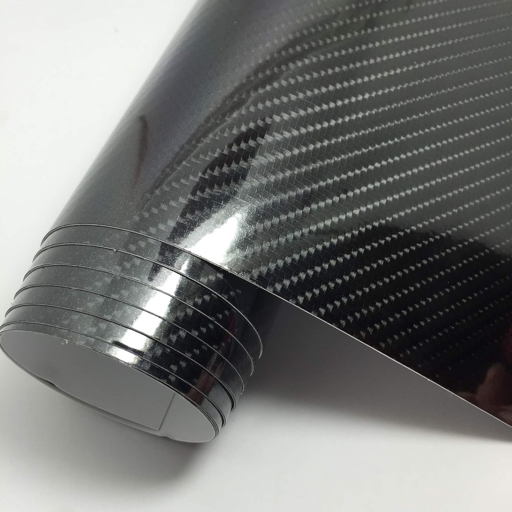 6D Carbon Fiber Vinyl Self Adhesive Film, High Gloss Black Carbon Fiber Vinyl Wr