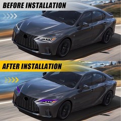 For 2021-2025 Lexus IS Purple Headlight DRL Headlamp Decal Tint Overlay Vinyl