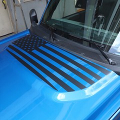 PVC Car Front Engine Hood Sticker Decal Cover Trim For Ford Bronco 2021+ US Flag