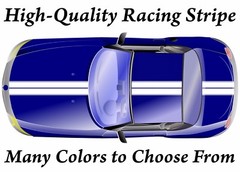 High-Quality Vinyl Double Racing Stripe Decal -Many Colors & Sizes Available-