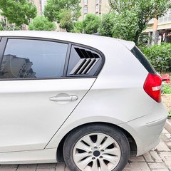 Black Side Rear Window Louvers Shutter Vent Cover For BMW 1Series E87 2005-2011