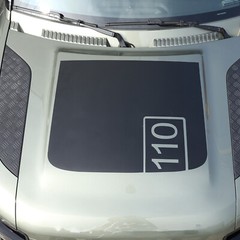 Black Front Engine Hood Sticker Decal For Land Rover Defender 110 2020-2022