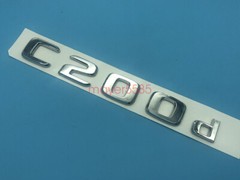 Chrome ” C200d ” Number Letters Rear Trunk Badge Emblem for Mercedes Benz C200d