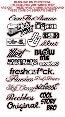 19 JDM Drifting Racing Funny Vinyl Stickers, Fresh As F, Shocker, Dope (TYPR)