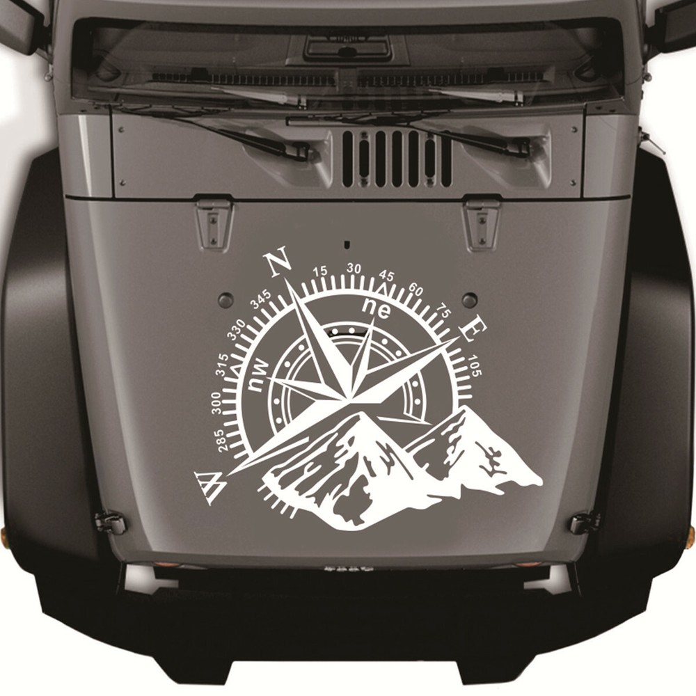 50 x 60CM Mountain Compass Sticker for Car Truck SUV Hood Door Vinyl Decor Decal
