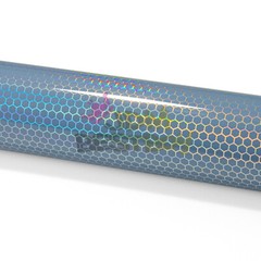 Hex Holographic Porcelain Blue Rainbow Chrome Car Vinyl Wrap Sticker Decal Sheet