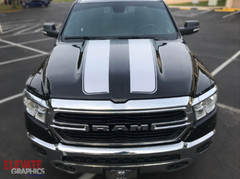 For Ram 1500 Rally Stripes Hood Graphics Tailgate 3M Decals Stickers 2019-2021