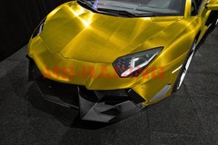 ESSMO PET Chrome 7D Carbon Fiber Gold Vinyl Wrap Film Decal Sticker Air Release