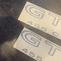 1970/73 GTO 455 BLACK DECALS FENDER 479917