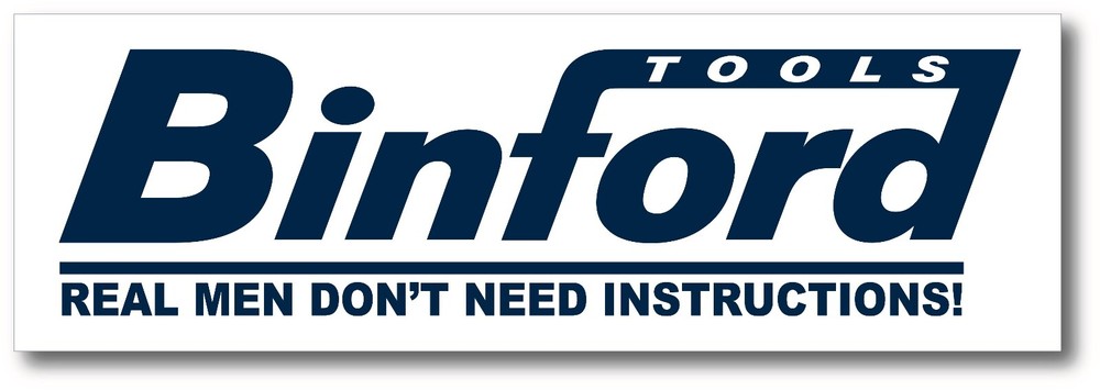 BINFORD TOOLS Blue Tool Box Car Decal Bumper Sticker High Quality Man Cave