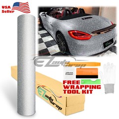 Matte Glitter Gray Frosted Sparkle Sticker Decal Sheet Car Vinyl Wrap Film DIY