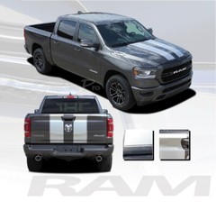 2020 Dodge Ram Hood Racing Stripes Tailgate RALLY Decals Vinyl Graphic 3M Kit