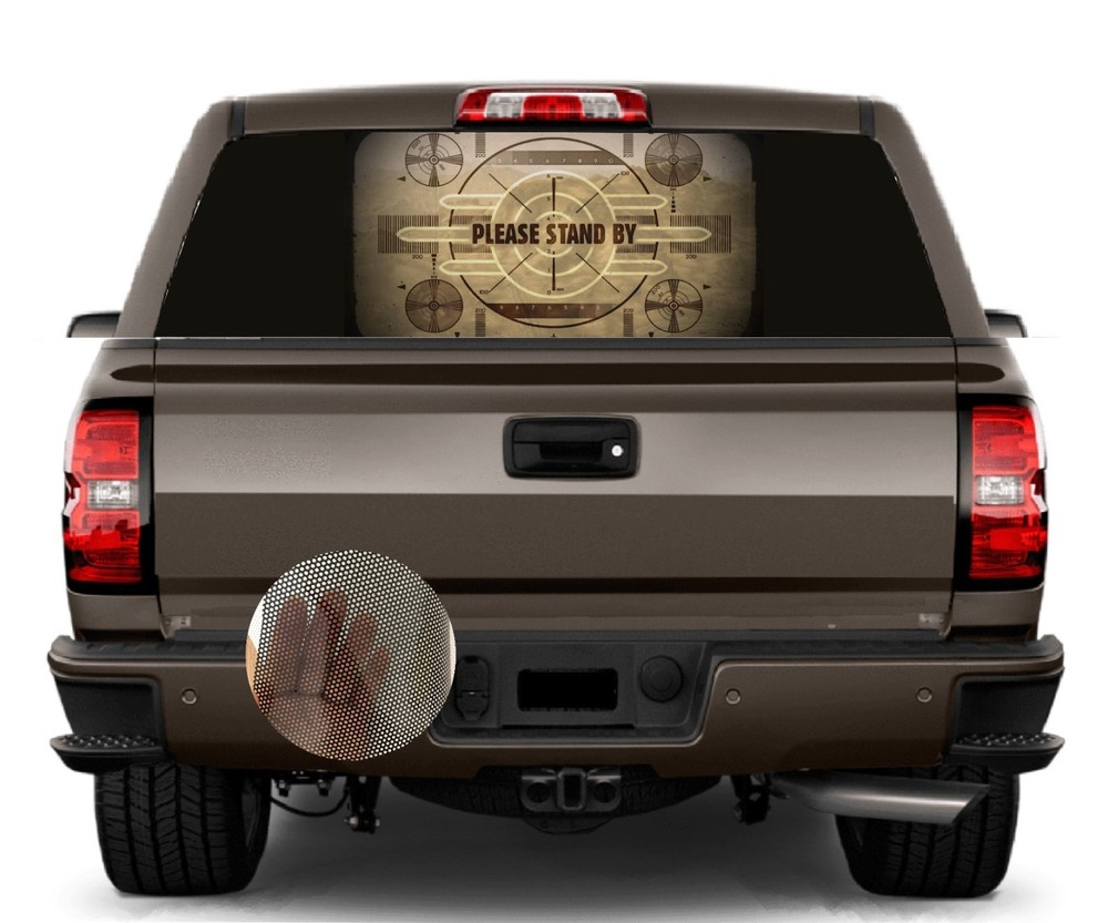 Please stand by Perforated Vinyl Decal night b4 Xmas Truck Rear Window Sticker