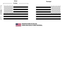 Die Cut Matte White US American Flag Sticker Tactical Military Flag USA Decal