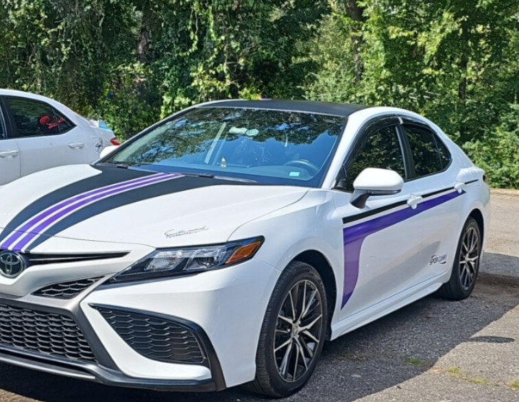 FOR TOYOTA CAMRY 2018-2022 Car Stickers Hood Rear Racing Stripe Side Door Decals