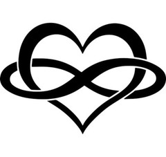 INFINITY HEART LOVE vinyl decal sticker car/laptop/window/any smooth surface