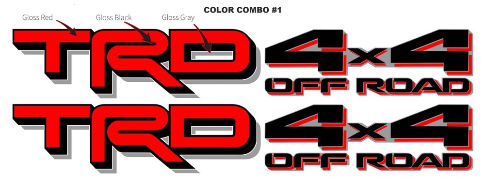TRD 4X4 Off Road New Style 2024+ Bed Decals Stickers, Fits Toyota Tacoma, Tundra