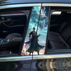 2PCS Car middle column sticker Nezha2 ONE PIECE window B pillar protective film