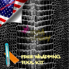 2D High Gloss Alligator Skin Vinyl Wrap Sticker Decal Bubble Free Sheet Film