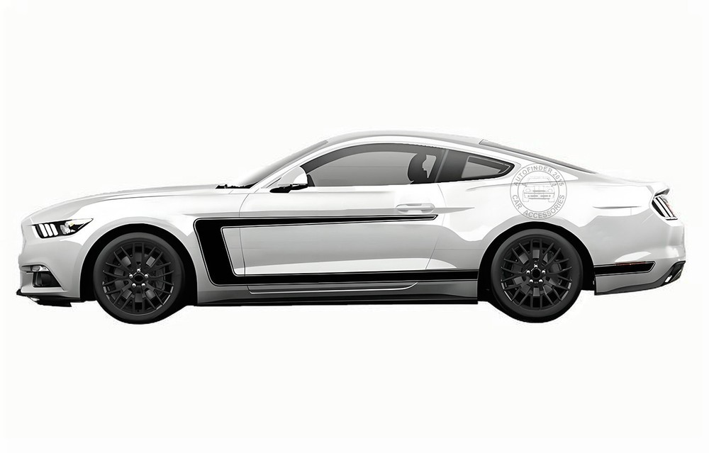 Racing Stripe Graphic Decal Sticker For Ford Mustang Coupe GT Shelby GT500 GT350