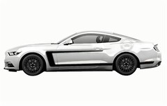Racing Stripe Graphic Decal Sticker For Ford Mustang Coupe GT Shelby GT500 GT350