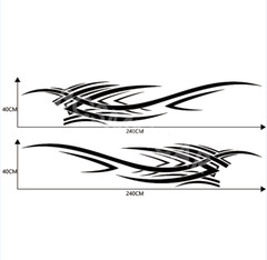 Vinyl Flame Graphics Decal Racing Stripe Stickers For Car Side Body Door Fender