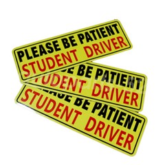 3 Pcs Car Bumper Sticker Decal Student Driver Signs Please Be Patient Magnet Car