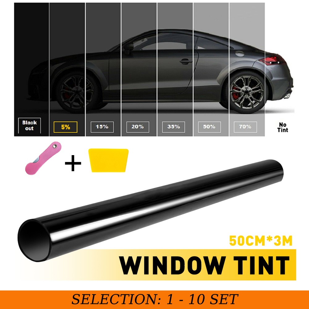 1-10 20″x10ft 5% VLT Window Film Roll Privacy Tint Heat Insulation UV Protection