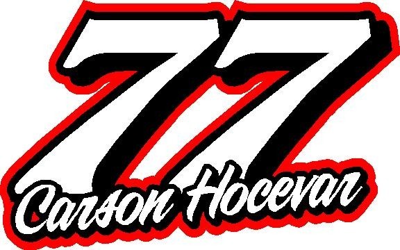 77 Carson Hocevar 2026 Nascar vinyl window decal racing sticker red
