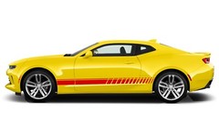 Lower door side stripes graphics stickers decal compatible with Chevrolet Camaro