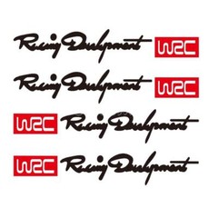Black White Racing Development WRC Car Door Handle Sticker Decal Strips Decor