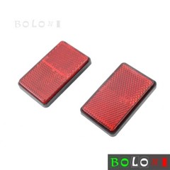 2x Rectangle Red Reflector Bolt On Side Marker For Truck Bus Trailer Dirt Bikes